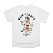 Wife Of The Party Funny Rockabilly Pinup Mixing A Martini T-Shirt Tee Gift For Him Merch F