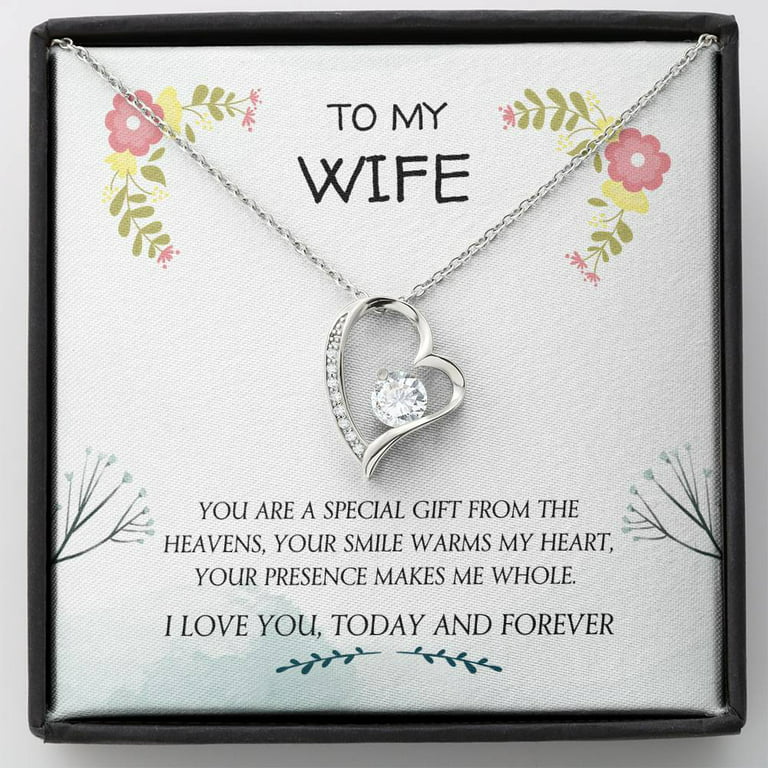 To My Beautiful Wife, Wife Birthday Gift Necklace, Love Dancing Necklace,  Wife Birthday Gift Necklace, Birthday Gift For Wife 