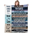 thumbnail image 1 of To My Wife Ultra-Soft Micro Fleece You are My Life Blanket Microfiber Valentine's Day Blanket Luxury Blanket for Bedding Sofa and Travel (60inchx50inch), 1 of 5