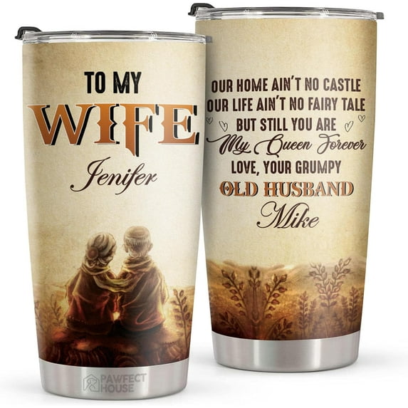 To My Wife, You Are My Queen Forever, Anniversary, Birthday, Valentines Day Gifts For Wife From Husband, Gifts For Her, Wife Birthday Gift Ideas, Women Gifts, Stainless Steel Tumbler