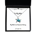 thumbnail image 1 of Wife for, My Wife is an Awesome Nanny, Funny Wife Opal Turtle Necklace, Jewelry from Husband, 1 of 6