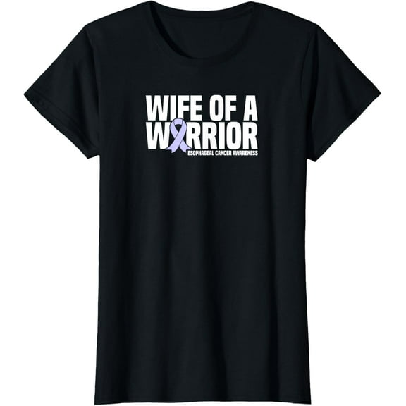 Wife of a Warrior Periwinkle Esophageal Cancer Awareness T-Shirt