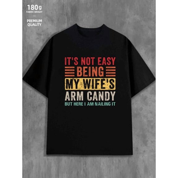 Greenink Being My Wife's men 180G Cotton black Unique Design Unisex Shirt Graphic Tee tshirts Original Unisex Shirt Cotton tshirts Casual Unisex Shirt Cotton tshirts Fu