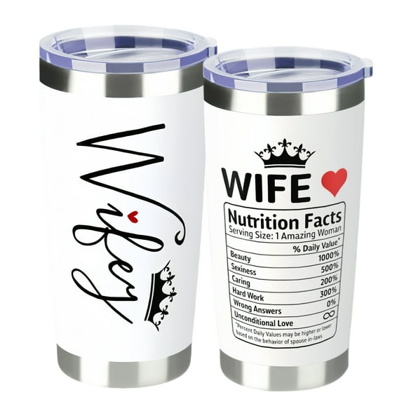 【Wife swig Tumbler】Gifts for Wife from Husband - Wife Gifts - Wedding Anniversary for Women, Birthday Gift Ideas, Mothers Day, Christmas Gift for Her - Romantic Love Cup for Her - 20 Oz Tumbler