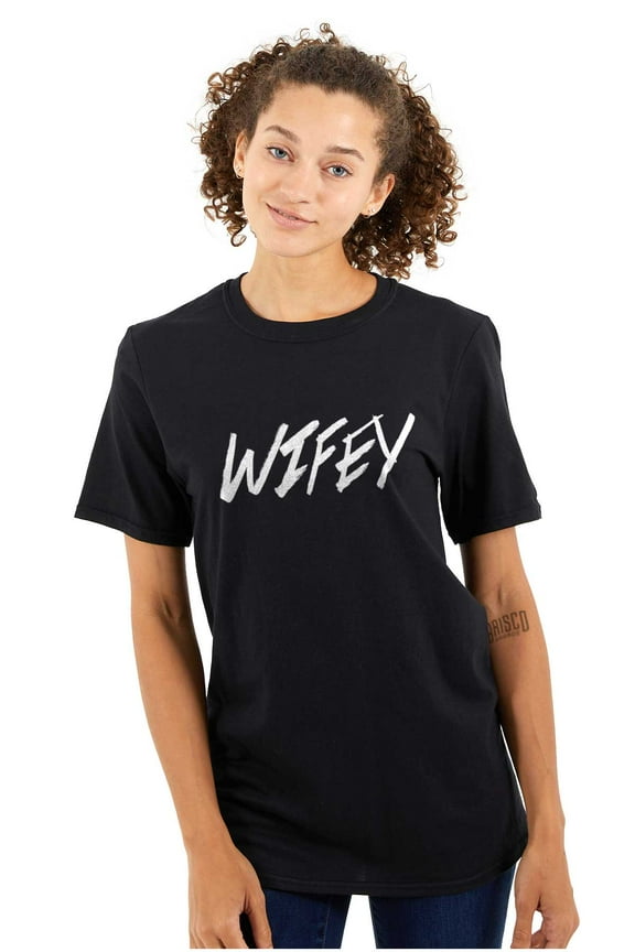 Wifey Cute Wedding Bachelorette Party Women's Plus Size Graphic Tee Brisco Brands 2X