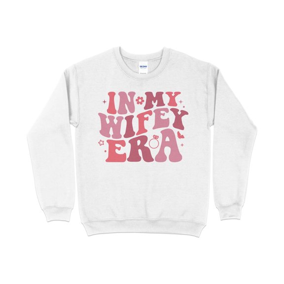 Wifey Era Engagement Sweatshirt - Cute Bridal Shower Gift, Romantic Wedding Announcement Pullover