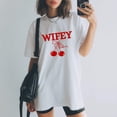thumbnail image 1 of Wifey Graphic Tee, Coquette Bride Shirt, Future Mrs Apparel, Honeymoon Outfit, It'S Giving Wife, Wedding Day Top, Newlywed Gift Unisex S-5XL Hot Trending Shirt, Vintage Birthday Gift, 1 of 4