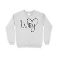 thumbnail image 1 of Wifey Heart Graphic Sweatshirt, Casual Comfy Love Statement Pullover, Romantic Gift for Her, Cozy Winter Apparel, 1 of 7