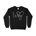 thumbnail image 1 of Wifey Heart Graphic Sweatshirt, Casual Comfy Love Statement Pullover, Romantic Gift for Her, Cozy Winter Apparel, 1 of 7