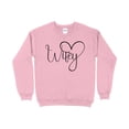 thumbnail image 1 of Wifey Heart Graphic Sweatshirt, Casual Comfy Love Statement Pullover, Romantic Gift for Her, Cozy Winter Apparel, 1 of 7