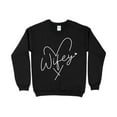 thumbnail image 1 of Wifey Heart Sweatshirt, Cute Calligraphy Wife Pullover, Honeymoon Clothing, Gift from Groom, 1 of 7