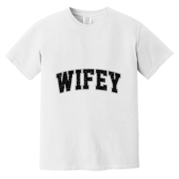 Wifey Just Married Honeymoon Wedding Anniversary Gift Comfort Color T-Shirt, Unisex, up to size 4XL