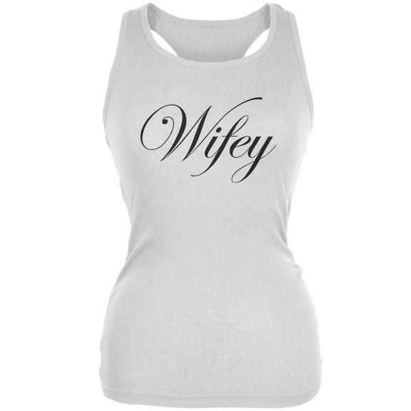 Wifey White Juniors Soft Tank Top - 2X-Large