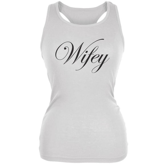 Wifey White Juniors Soft Tank Top - X-Large