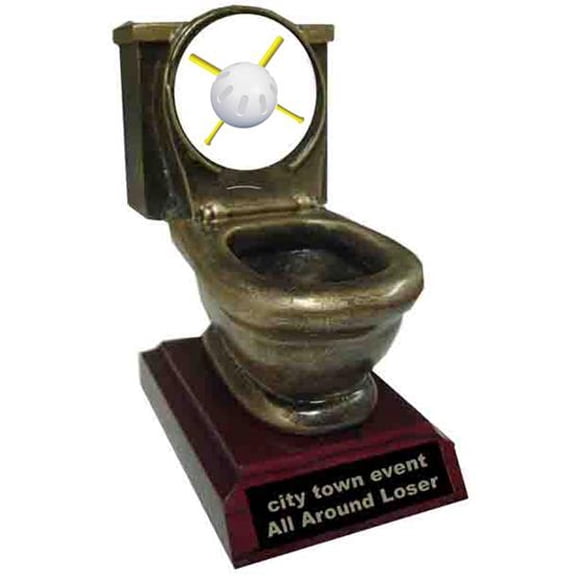 Wiffle Ball Toilet Trophy