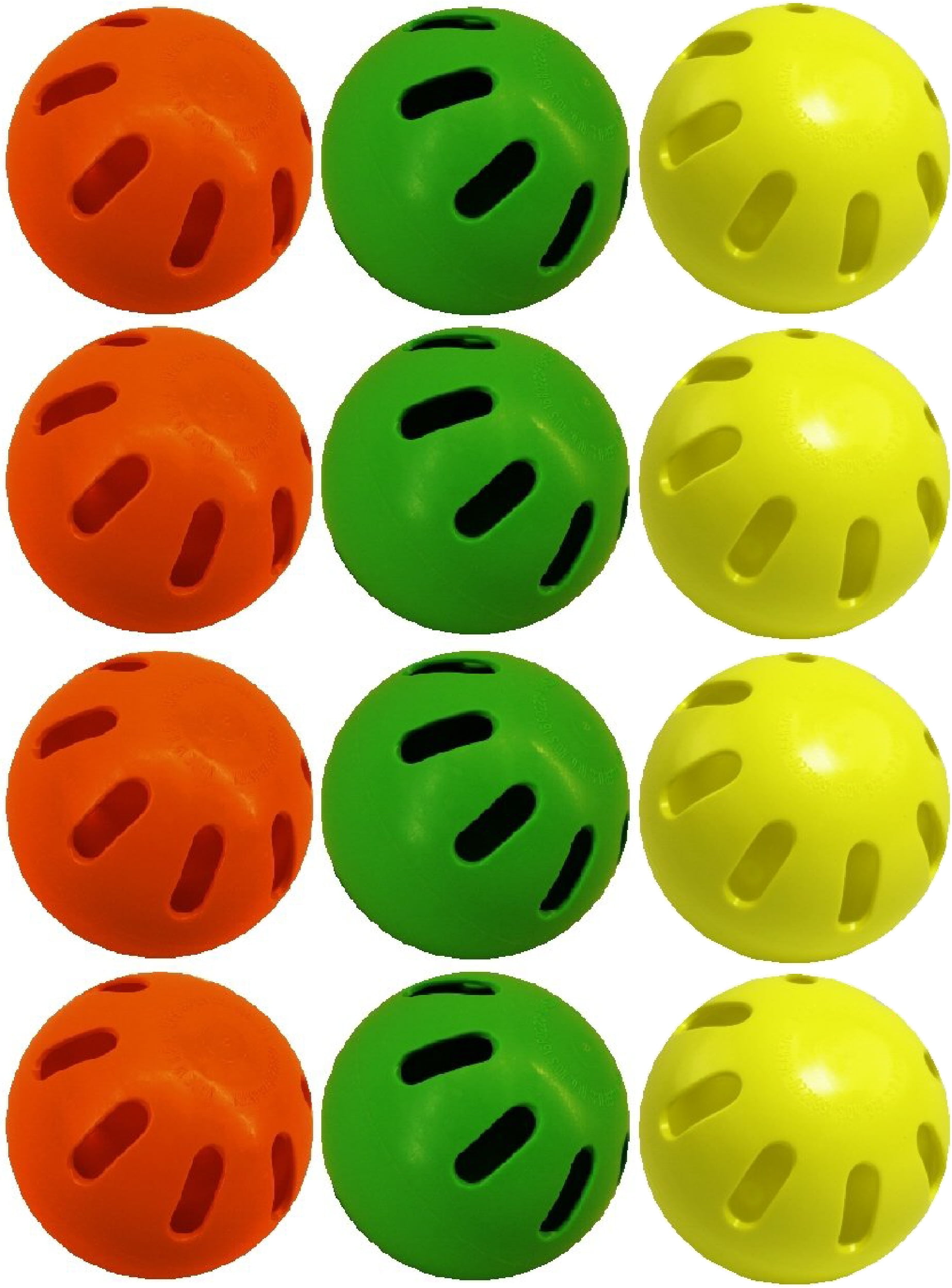 Wiffle Balls Yellow, Green & Orange Official Size Baseballs 12 Pack
