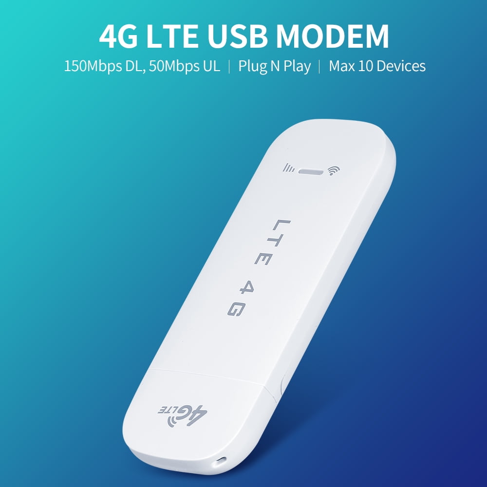 Wifi 4G LTE USB Modem 4G Router Mobile WiFi Hotspot With SIM Card Slot 150Mbps DL 50Mbps UL 10 Devices Red, EU Version