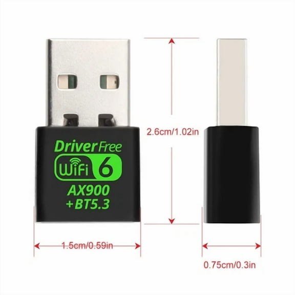 Wifi 6 Ax900M 802.11Ax + Bluetooth Mini Usb Dongle Dual Band For Pc Win 10/11