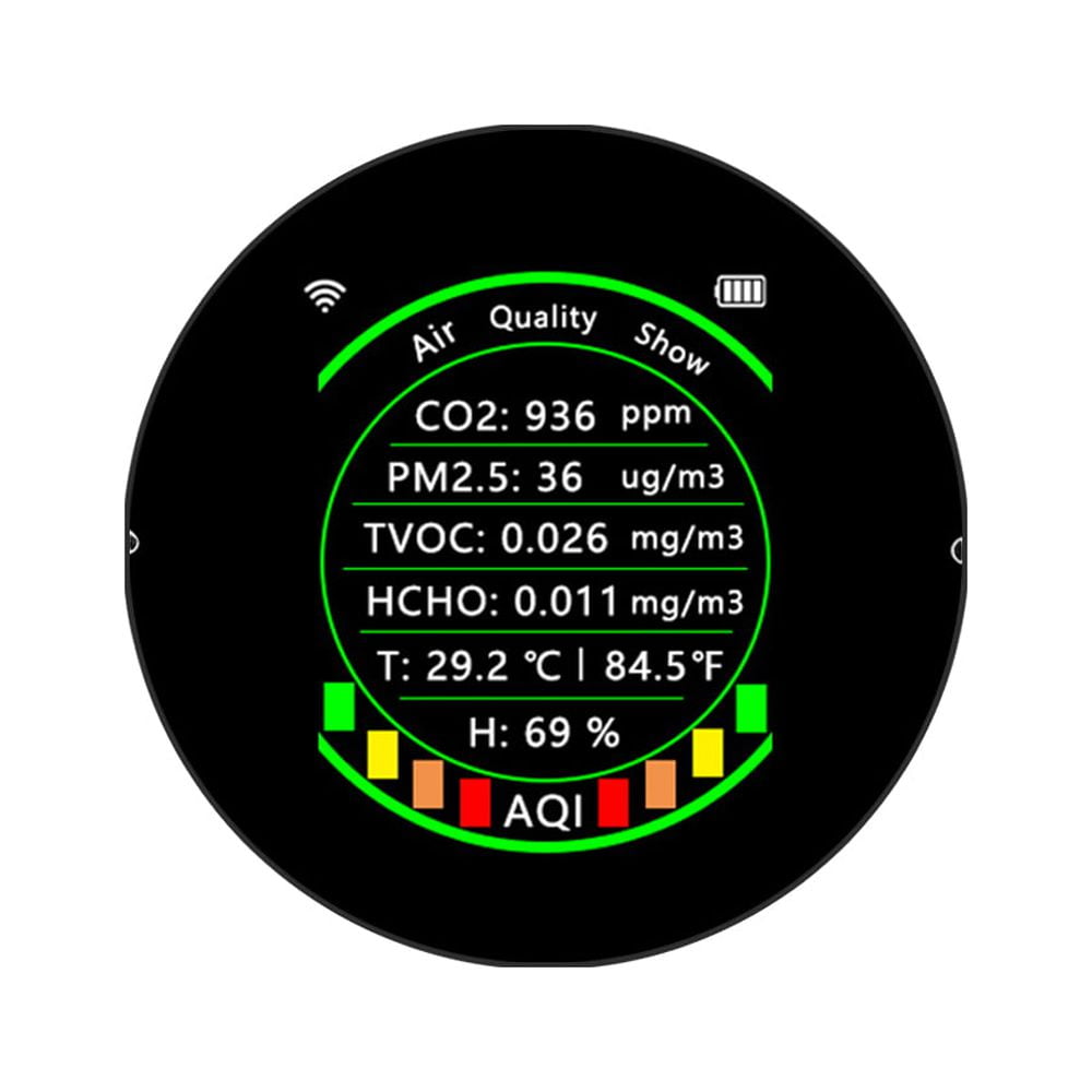 Misuratore Qualità Aria WiFi 10 In 1 | Sensore PM2.5, HCHO, Umidità, Temperatura | Monitor Casa E Ufficio - Foto 13