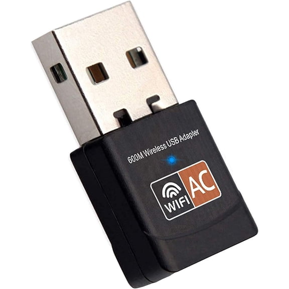Wifi Adapter, AC600 802.11ac Dual Band 5GHz Mini Wireless Network USB Wifi Dongle for PC Desktop Laptop, Support Windows 10/8/7/Vista/XP, Mac Os X 10.6-10.14