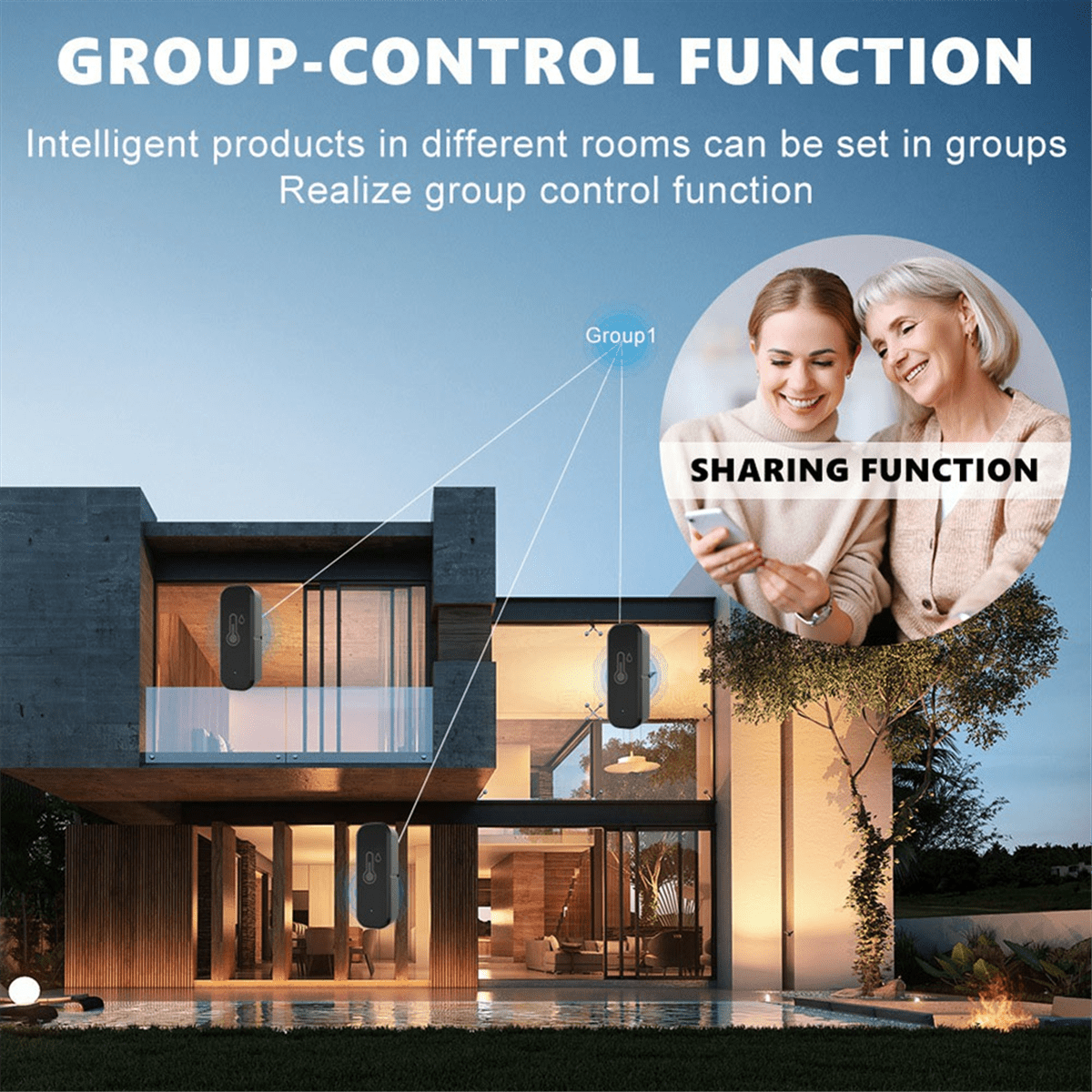 Wifi+Bluetooth Temperature and Humidity Sensor Wireless Temperature and