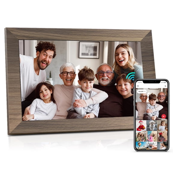 Wifi Digital Picture Frame 10.1 Inch  Ips Touch Screen Smart Cloud Photo With 16gb Storage Wall Mountable Auto-rotate Share Photos From Anywhere Via App