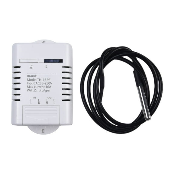 Wifi Enabled Smart Thermostat 16A 3000W Energy Consumption Monitoring Remote On/Off Voice Control Works with Home and Nest