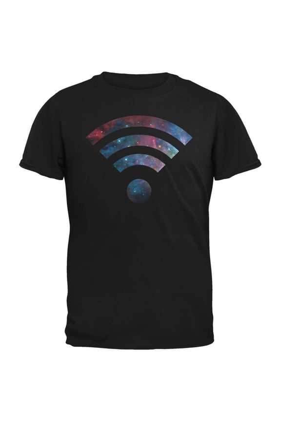 Wifi Galaxy Black Adult T-Shirt - Large