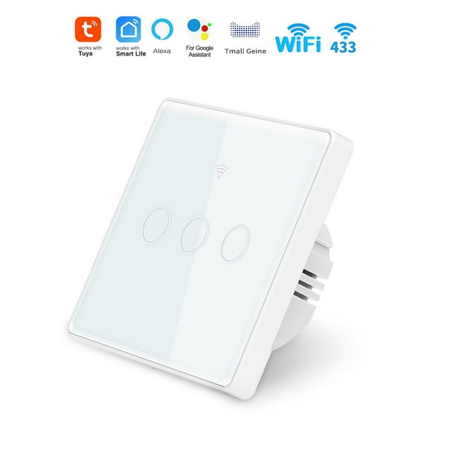 Wifi Led Smart Touch Light Switch No Neutral Wire Required App/Voice