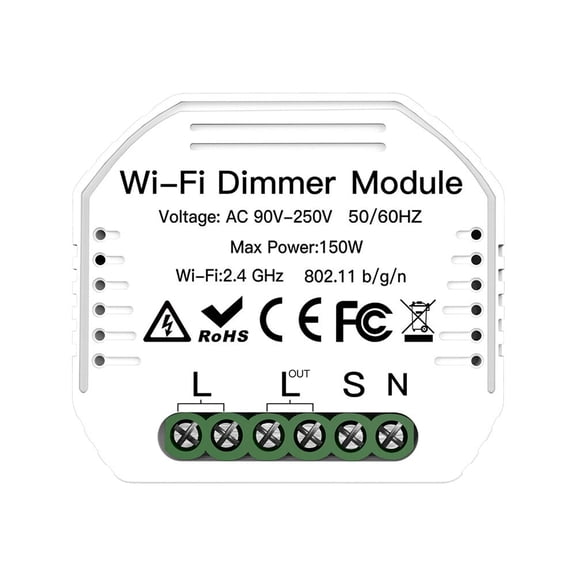 Wifi Light 90-250V Wifi Dimmer Module Dimmer Switch Smart Light Switches 2 Way Switch Voice Control APP Remote Control Timing Function Mini Design