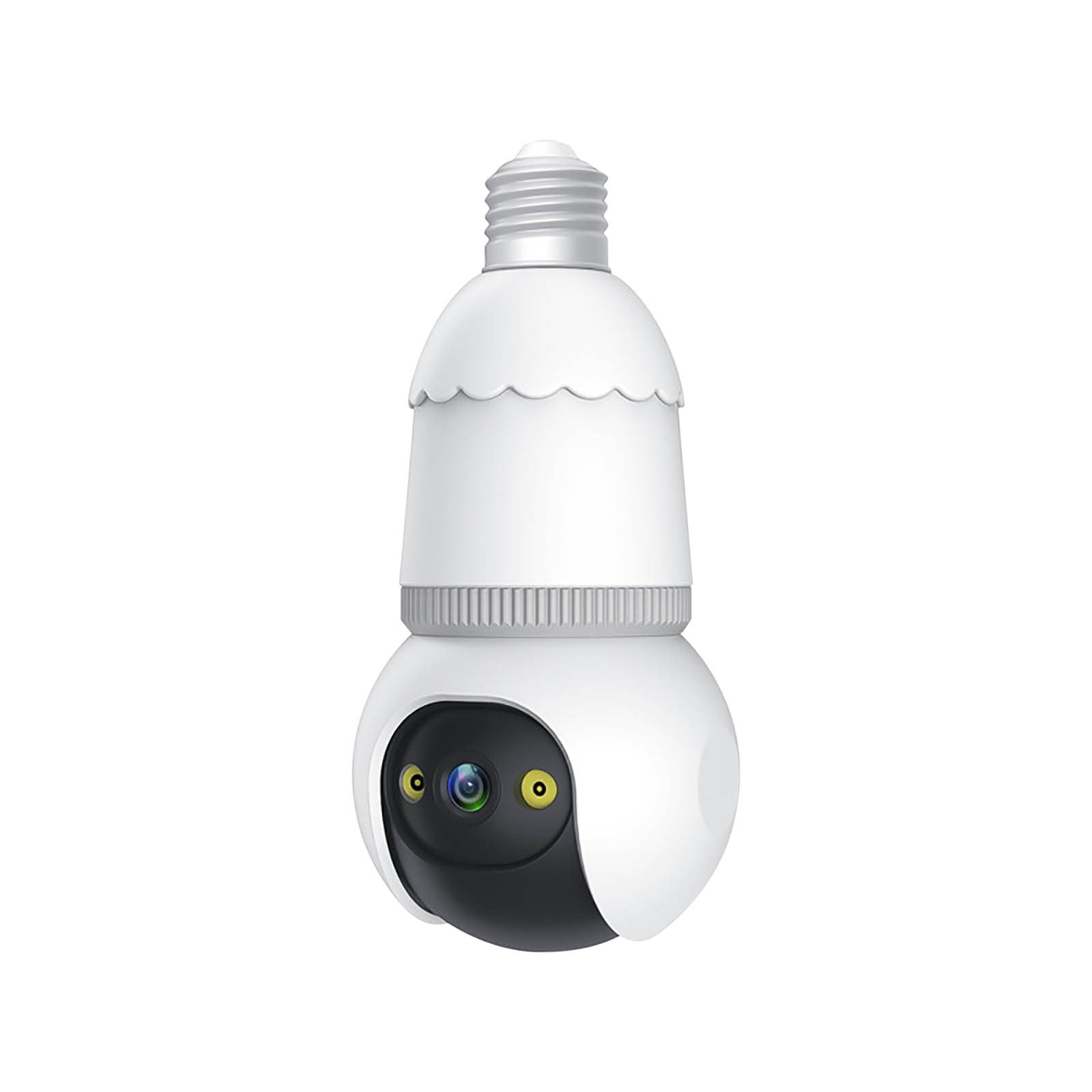 Wifi Light Bulb Security Camera, 2K, Pan-Tilt 360° View, Motion Tracking, Color Night Vision, Two-Way Audio, Easy Setup for Indoor Outdoor Home Surveillance