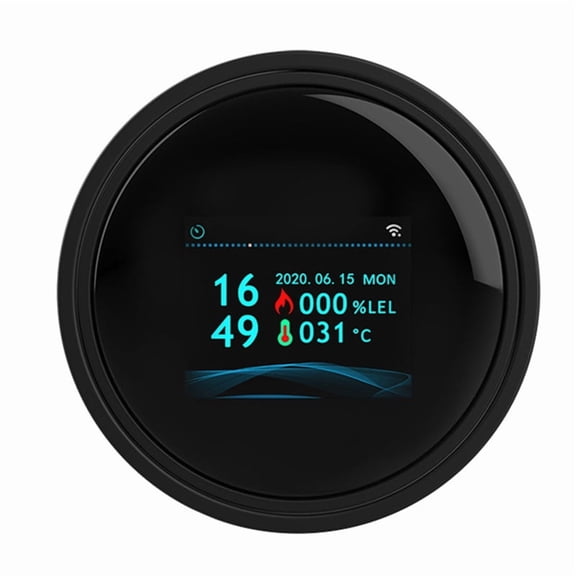 Wifi Natural Gas Sensor Tuya Smart Alarm Gas Leakage Detector Fire Security Digital LCD Temperature Display