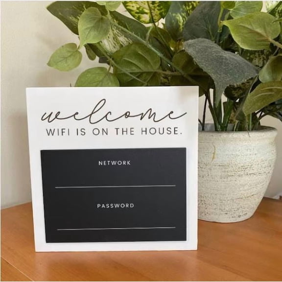 Wifi Password Chalkboard  Housewarming Gift, Guest Wifi Sign, Wifi Home Decor, Chalkboard Sign