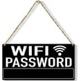 thumbnail image 1 of Wifi Password Wood Sign Rustic Wifi Wooden Hanging Plaque for Home Office Wall Art Decoration 10x5 Inch Present, 1 of 3