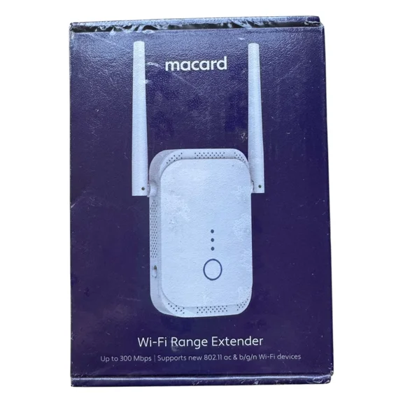 Wifi Range Extender - Macard N300 High Performance 300Mbps Wireless - White