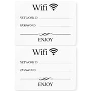 GLOBE ROCKET Magnetic WiFi Password Sign 2-Pack 4.75 x 3.5 in for Guest Hosting - Airbnb and Vrbo Essentials