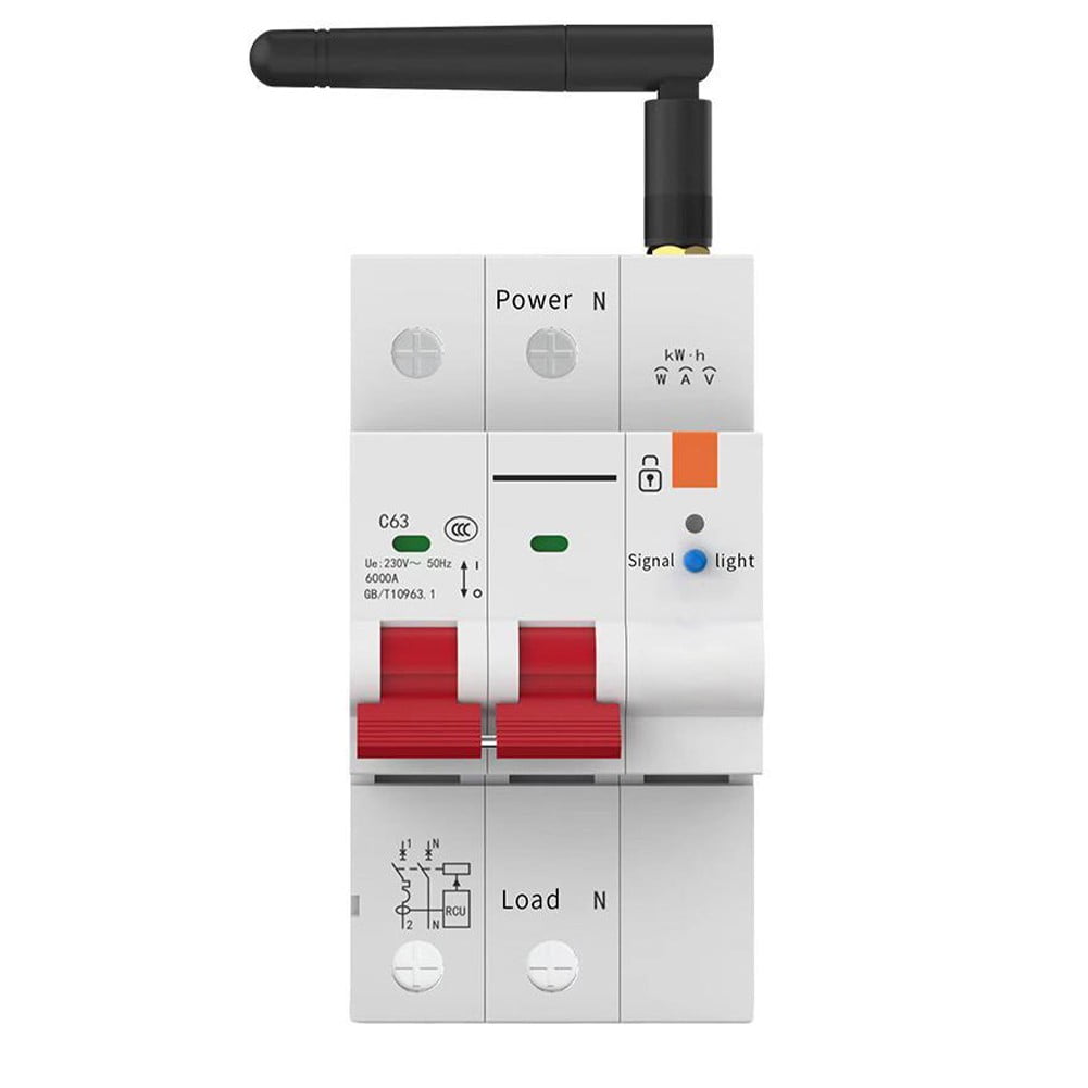 Wifi Smart Circuit Breaker 1/2P 63A Overload Short Circuit Protection