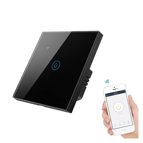 Wifi Smart Switch Water Heater Switches Tuya Glass Voice Control Touch Timer Temperature Remote Controller Mobile Phone APP ,Compact and Stylish