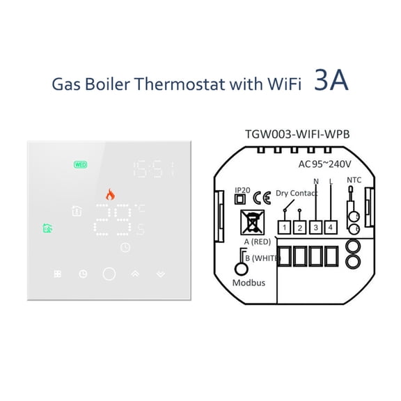 Wifi Thermostat For Gas Boiler Smart Thermotato Heating Temperature Controller Regulator Works With Tuya Google Home Alexa ,Easy to Operate