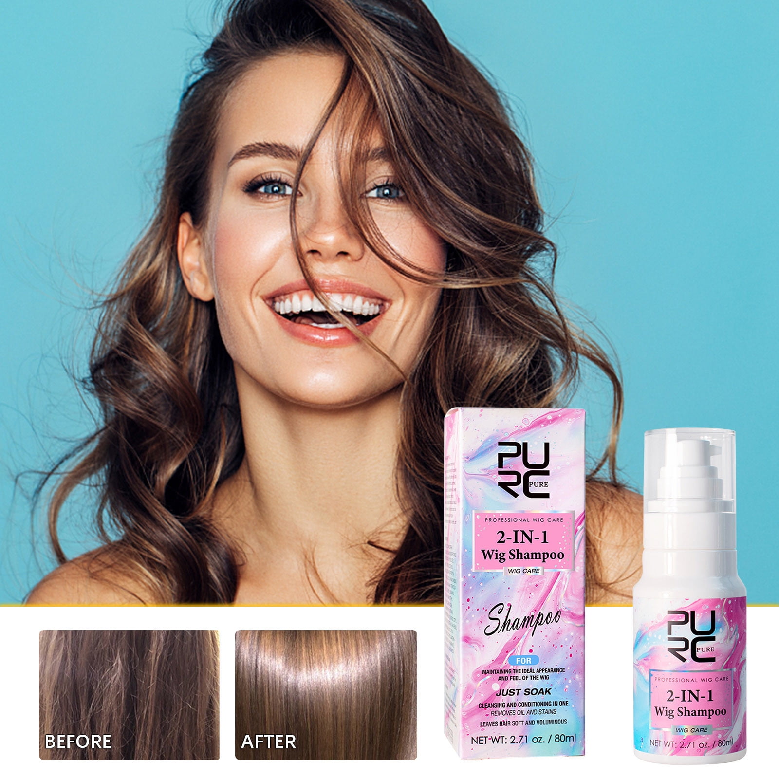 Wig 2in1 Shampoo Is Soft, Dry, And Fluffy, Fraying And Hair Dryness