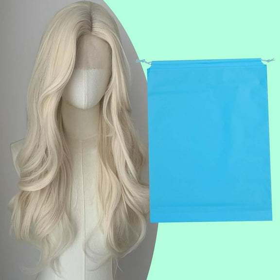 Wig Bags For Travel, 15.75in X 11.81in Large Clear Wig Storage Organizer With Drawstring, Waterproof Travel Storage Bags for Packing Dust Bags for Men and Women