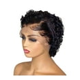thumbnail image 1 of Wig with Bangs, Wigs for Women, Short Roll Curly Hair Wig Fashion Natural Wig High Temperature 10.23in Short Wig For Women Daily LifeParties Festivals, 1 of 7