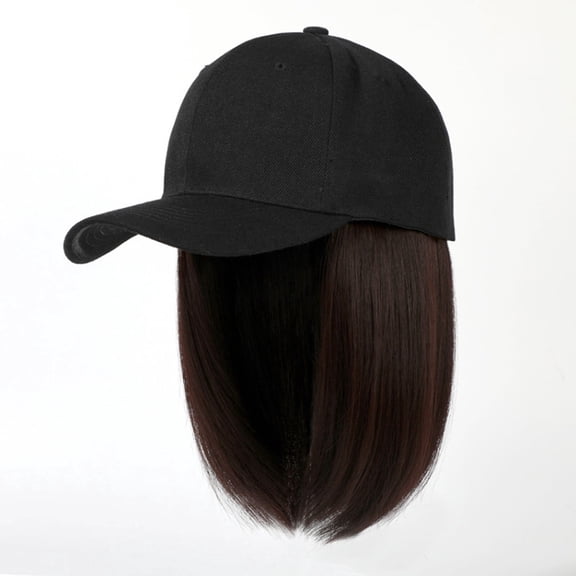 Wig with Bangs, Wigs for Women, Straight Short Wig Baseball Wig Baseball Hair Wig Hats With Hair Baseball With Hair Extensions For Women Straight Short Wig