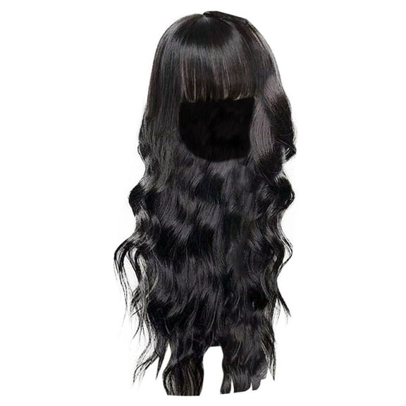Wig Body Wigs with Human Hair Wigs for Black Women None Lace Front Wigs 150% Density Brazilian Virgin Hair Glueless Machine Made Wig Natural Color, 1X Bangs Wig