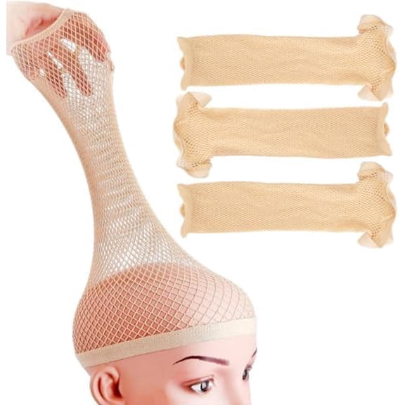 Wig Caps for Women,Hair Net for Wig,Mesh Wig Caps for Long hair for Women,Hair Nets Non Slip for Wigs Beginner,Nylon wig Cap for Thick hairs,Wig Accessories for Halloween/Christmas Party ,3 Pcs