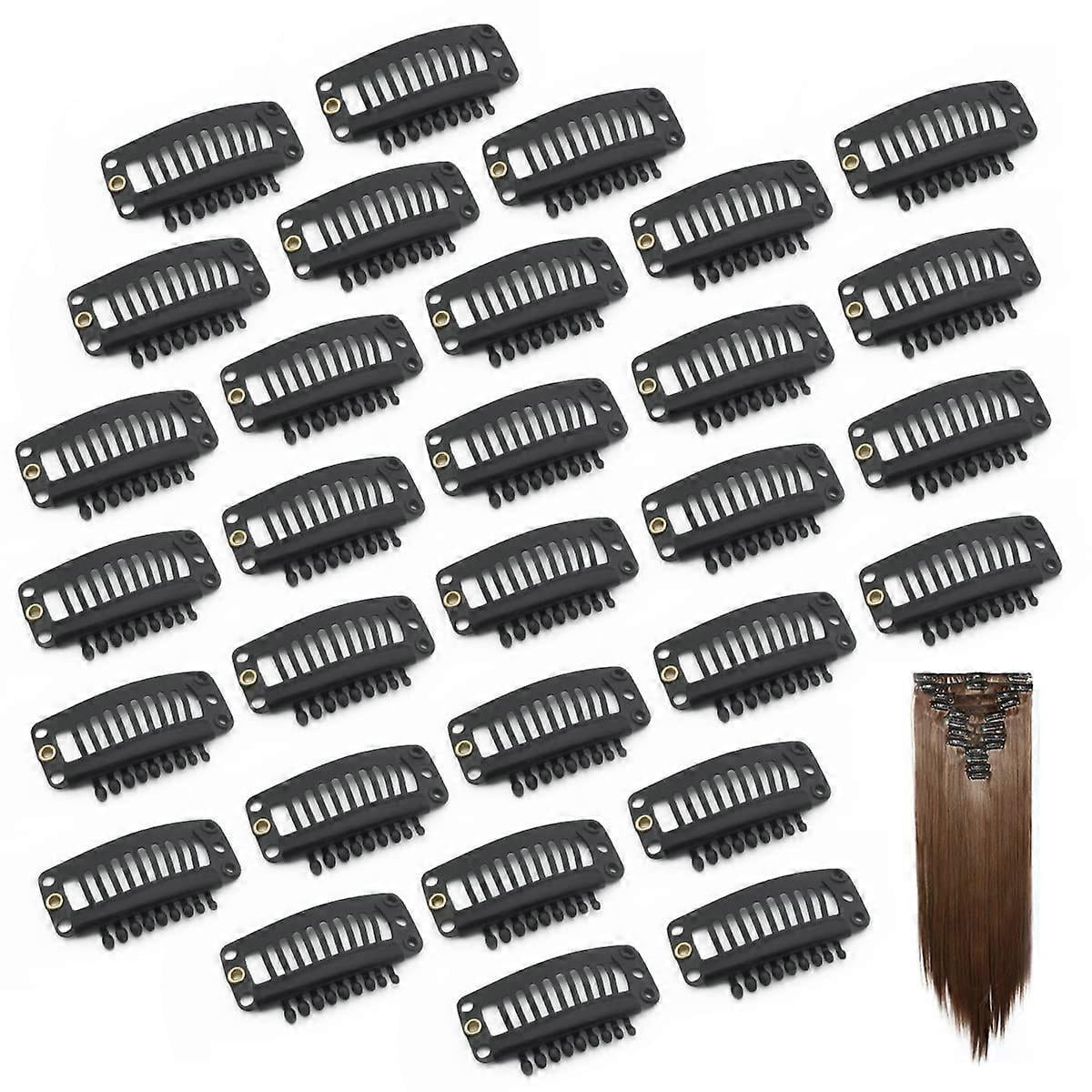 Wig Clips, 9 Teeth Small Snap Comb Wig Clips, Clips For Wig, Hair Extension Clips, Wig Accessories Clips, 30 Pack