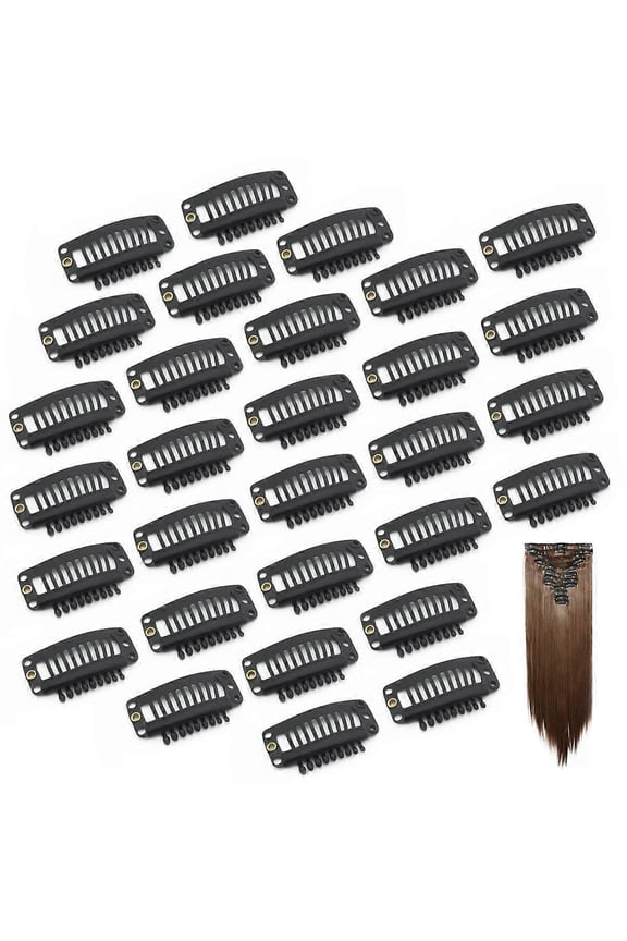 Wig Clips, 9 Teeth Small Snap Comb Wig Clips, Clips For Wig, Hair Extension Clips, Wig Accessories Clips, 30 Pack