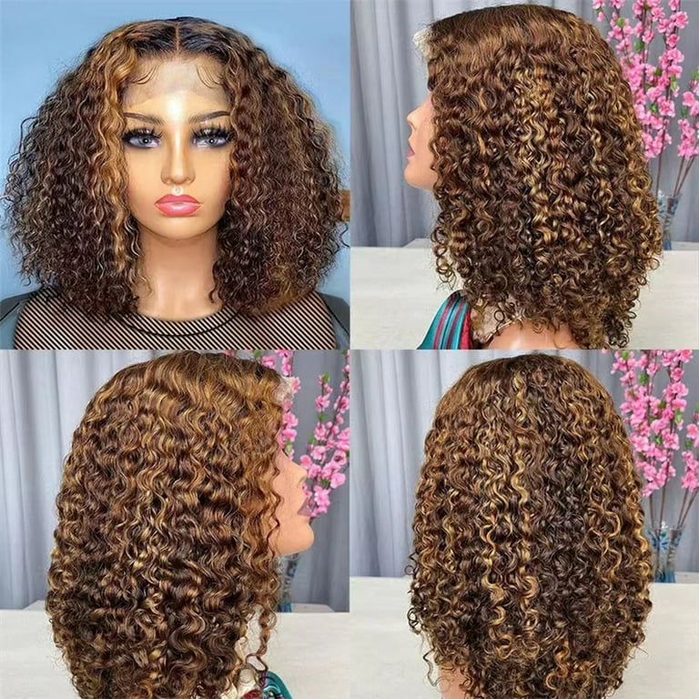 Wig Deep Wave Lace Frontal Wig 20-32 Inch 360 Curly Human Hair
