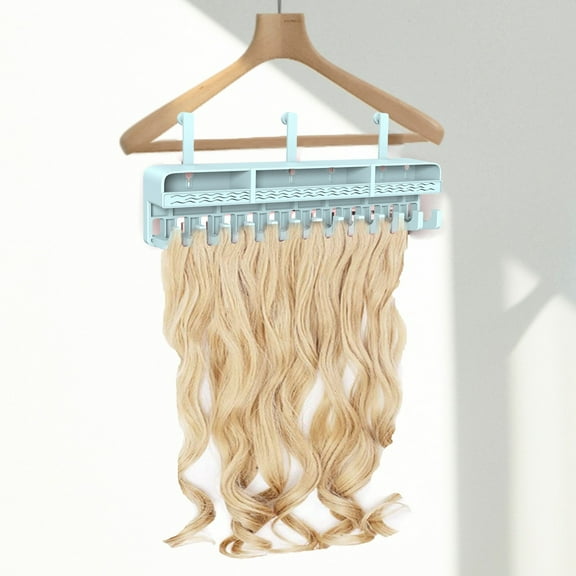 Wig Display and Storage Rack Functional Hair Extension Organizer Dyeing Silicone Hanging Punch Holder