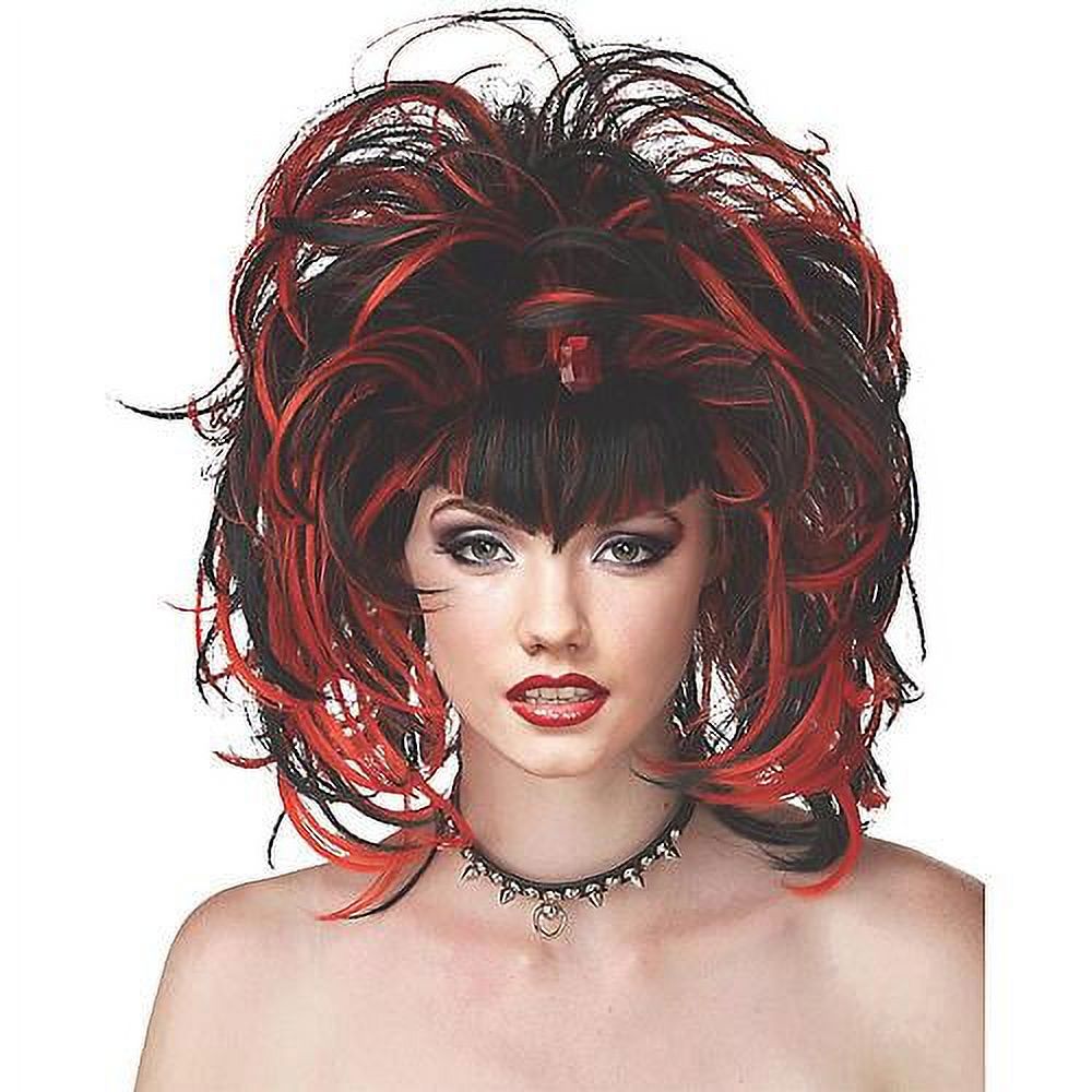 Wig Evil Sorceress Black Red - image 1 of 2
